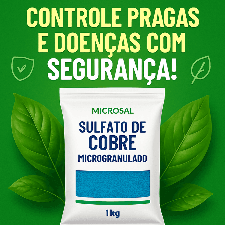 Controle Eficiente de Doenças Fúngicas com Sulfato de Cobre Microsal